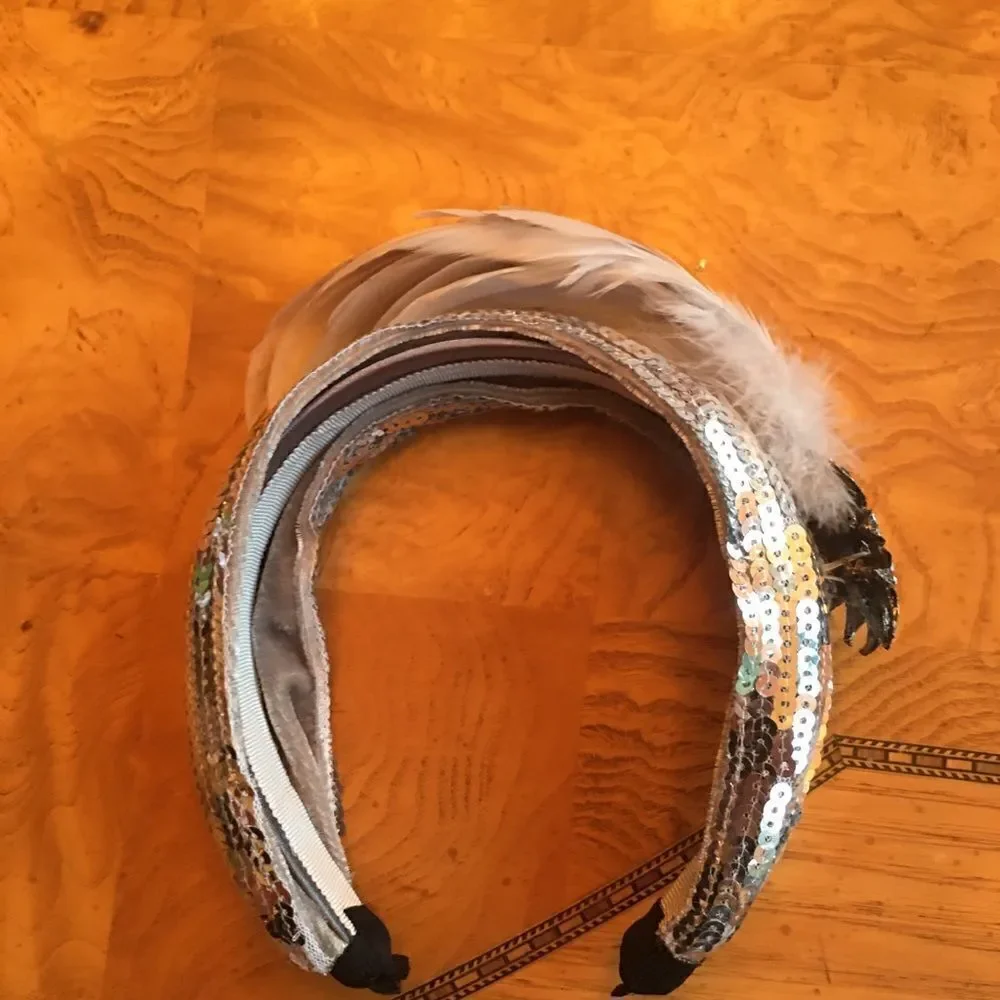 🎃 - FLAPPER STYLE Silver Sequin Headband